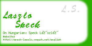 laszlo speck business card